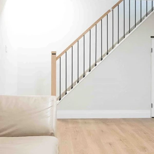 Image 8 of PM101 1260 Unfinished Red Oak Stair Post (Available in Metal Frame) sold at Floors & Baths Pro's