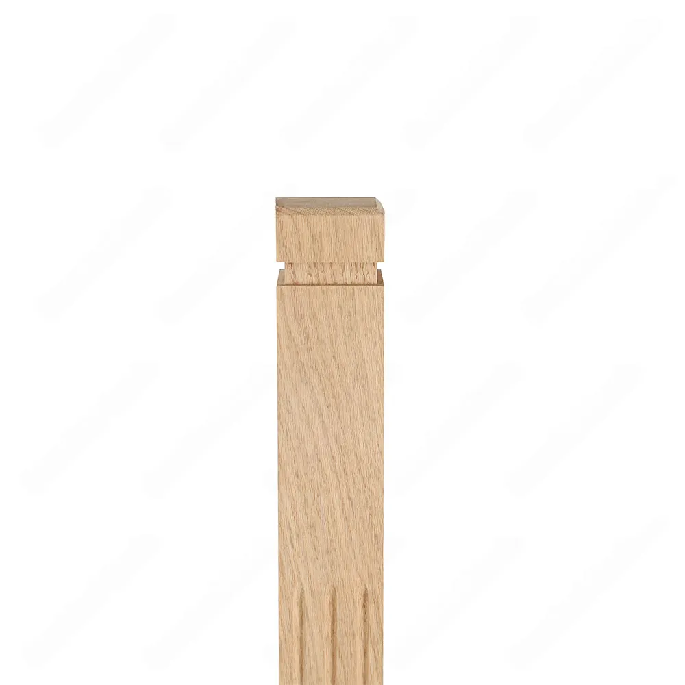 PM101 1263 Unfinished Red Oak Stair Post (Available in Metal Frame)