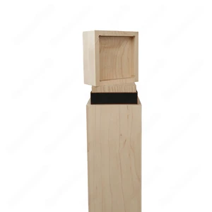 Image 5 of PM201 1263 Unfinished Maple Stair Post (Available in Metal Frame) sold at Floors & Baths Pro's