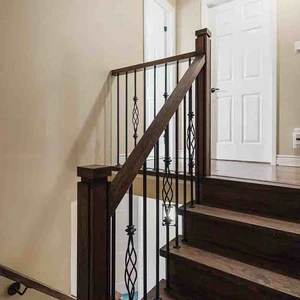 Image 5 of PM201 1269 Unfinished Maple Stair Post (Available in Metal Frame) sold at Floors & Baths Pro's