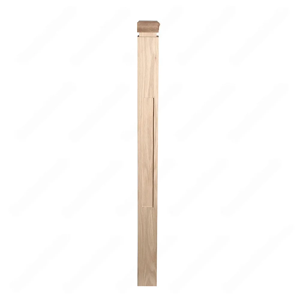 PM301 1265 Unfinished White Oak Stair Post (Available in Metal Frame)