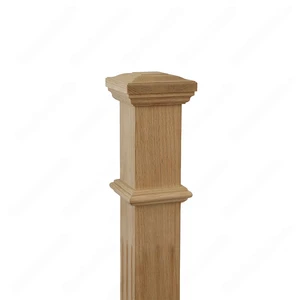 Image 2 of PM103 F1263 Unfinished Red Oak Stair Post sold at Floors & Baths Pro's