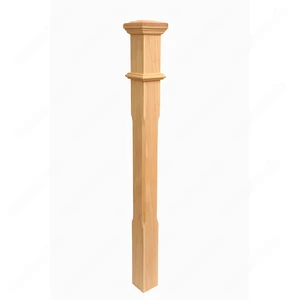 Image 2 of PM103 F1264 3 1/2*48 Unfinished Red Oak Stair Post sold at Floors & Baths Pro's