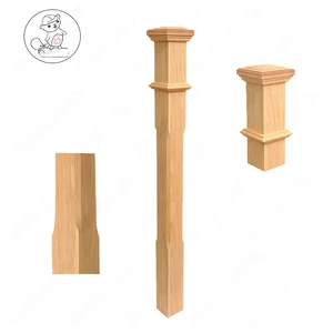 Image 6 of PM103 F1264 3 1/2*48 Unfinished Red Oak Stair Post sold at Floors & Baths Pro's