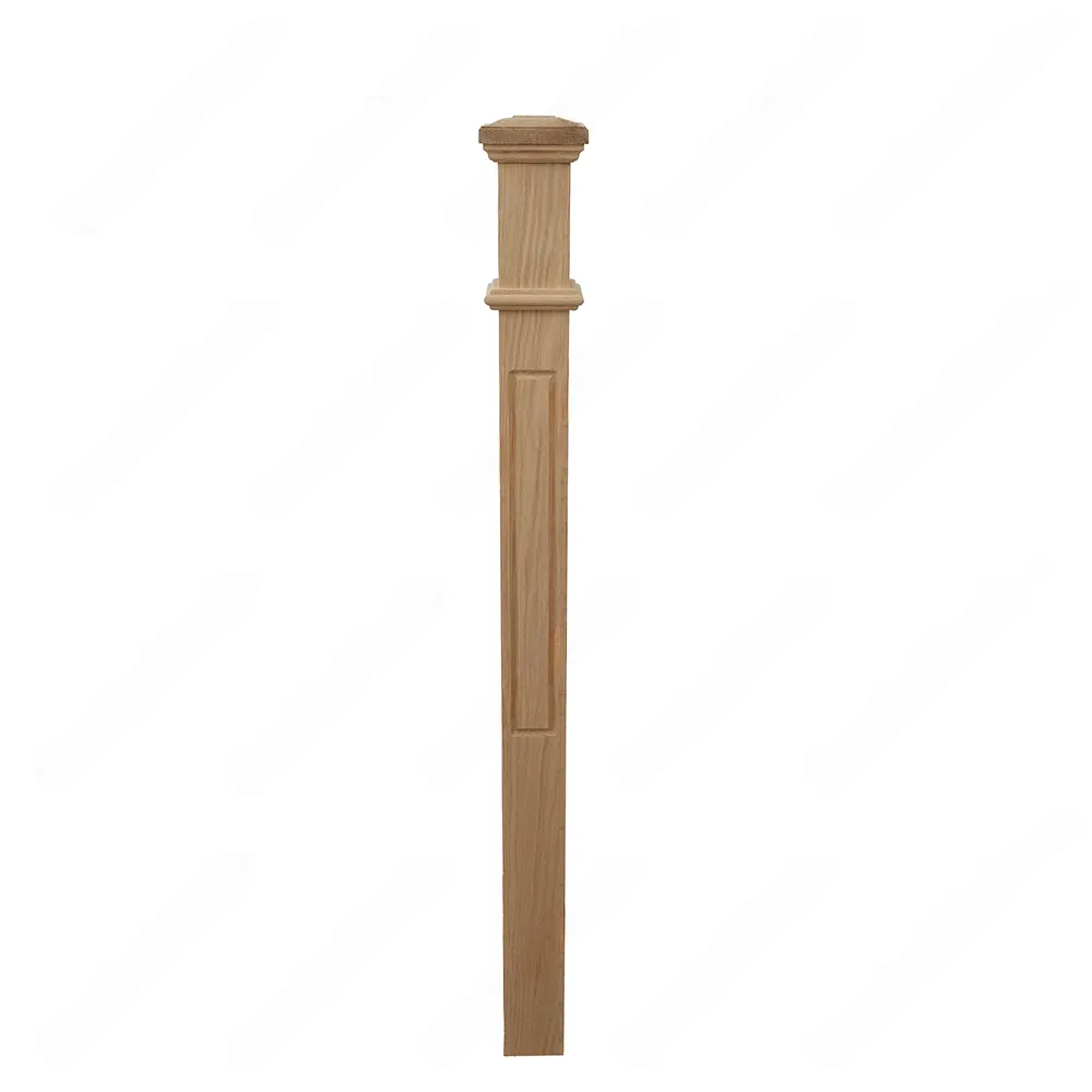 PM103 F1267 Unfinished Red Oak Stair Post