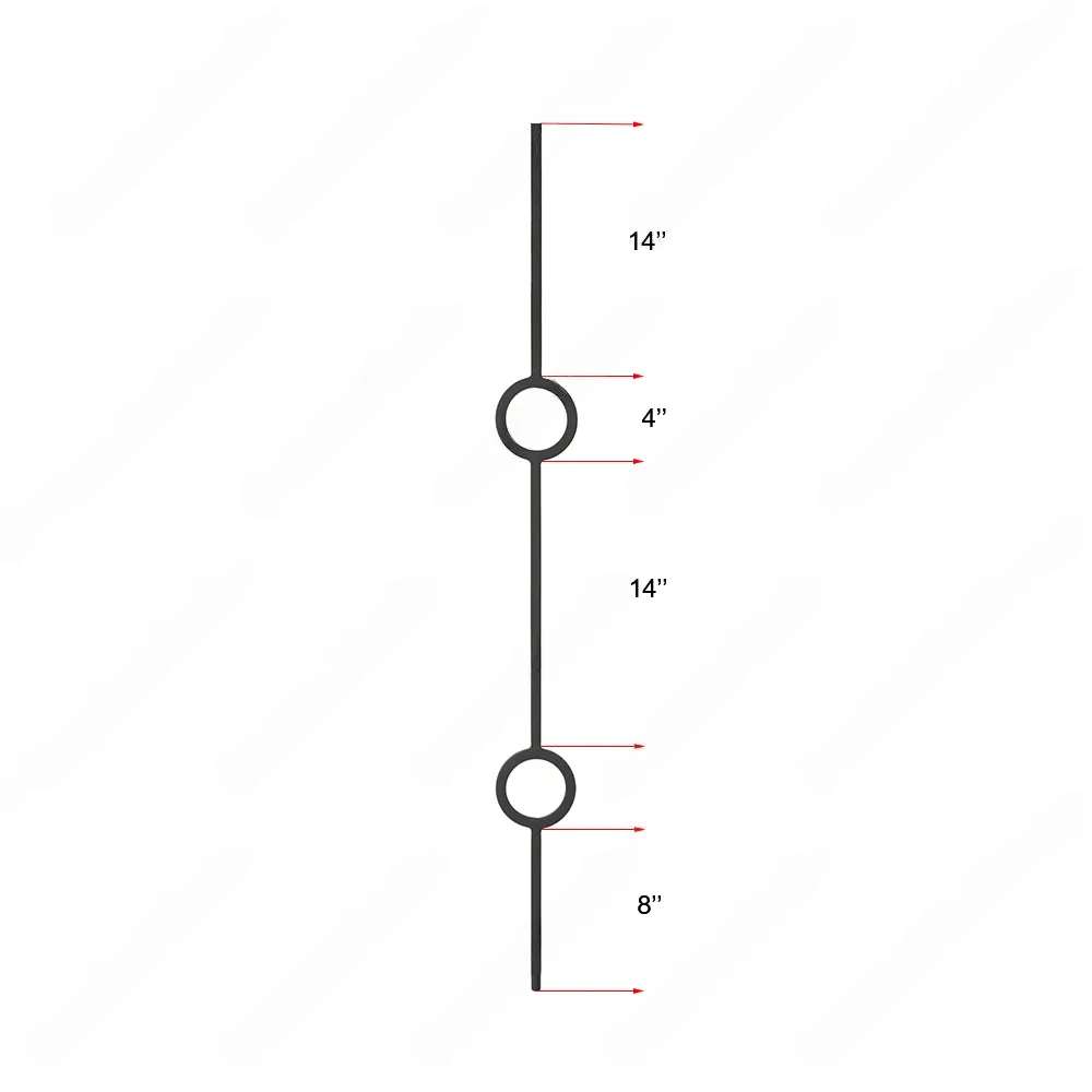 V-73-STB 1/2*44 Satin Black Iron Balusters(1/2 Tube)
