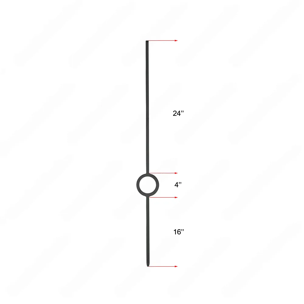 V-72-STB 1/2*44 Satin Black Iron Balusters(1/2 Tube)