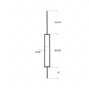 Image 4 of V-6.3-STB 1/2*44 Satin Black Iron Balusters(1/2 Tube) sold at Floors & Baths Pro's