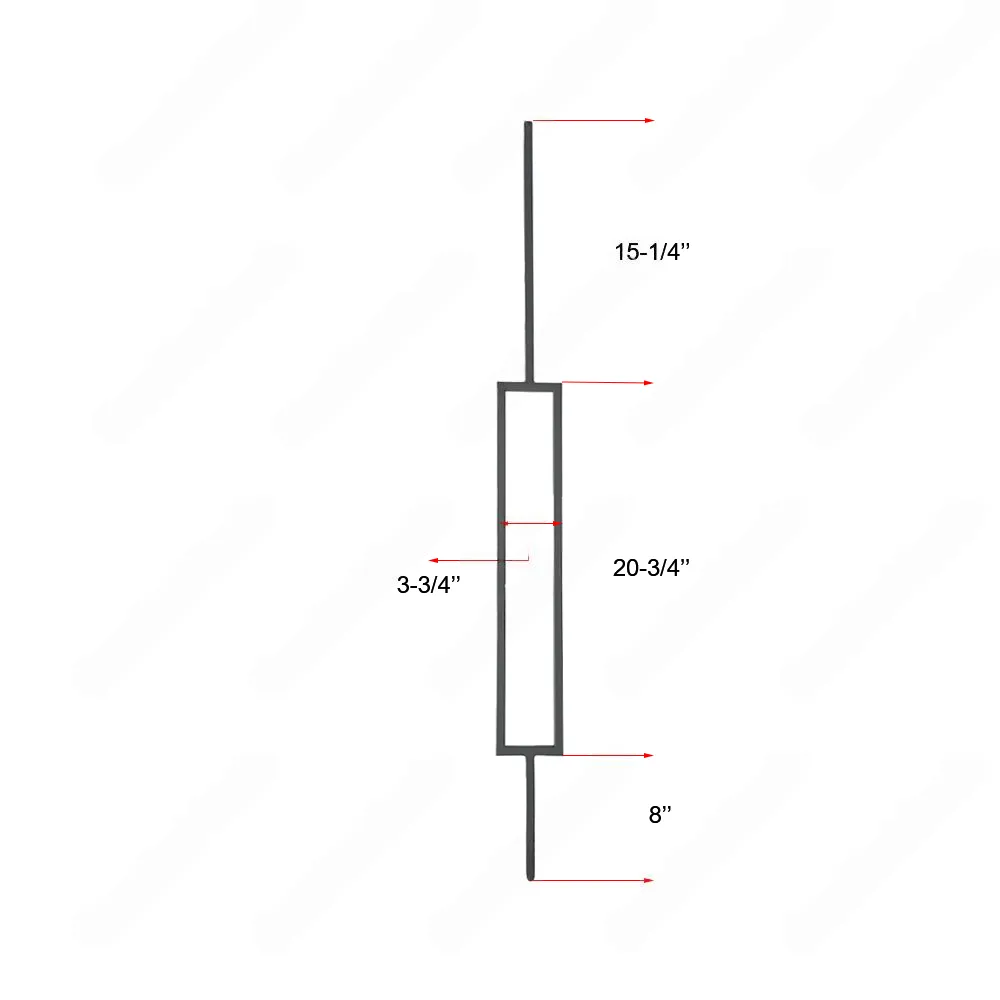 V-6.3-STB 1/2*44 Satin Black Iron Balusters(1/2 Tube)