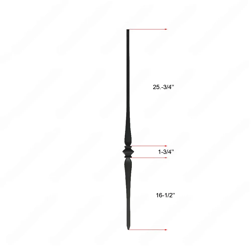 V-41-STB 1/2*44 Satin Black Iron Balusters(1/2 Tube)