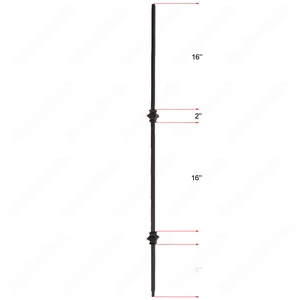 Image 5 of V-61-STB 1/2*44 Satin Black Iron Balusters(1/2 Tube) sold at Floors & Baths Pro's