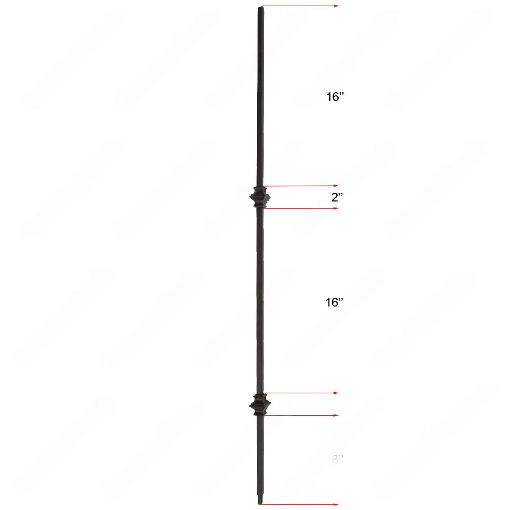 V-61-STB 1/2*44 Satin Black Iron Balusters(1/2 Tube)