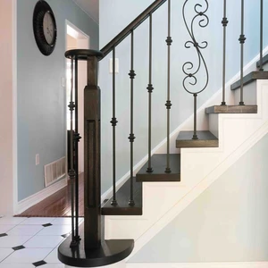 Image 6 of V-61-STB 1/2*44 Satin Black Iron Balusters(1/2 Tube) sold at Floors & Baths Pro's