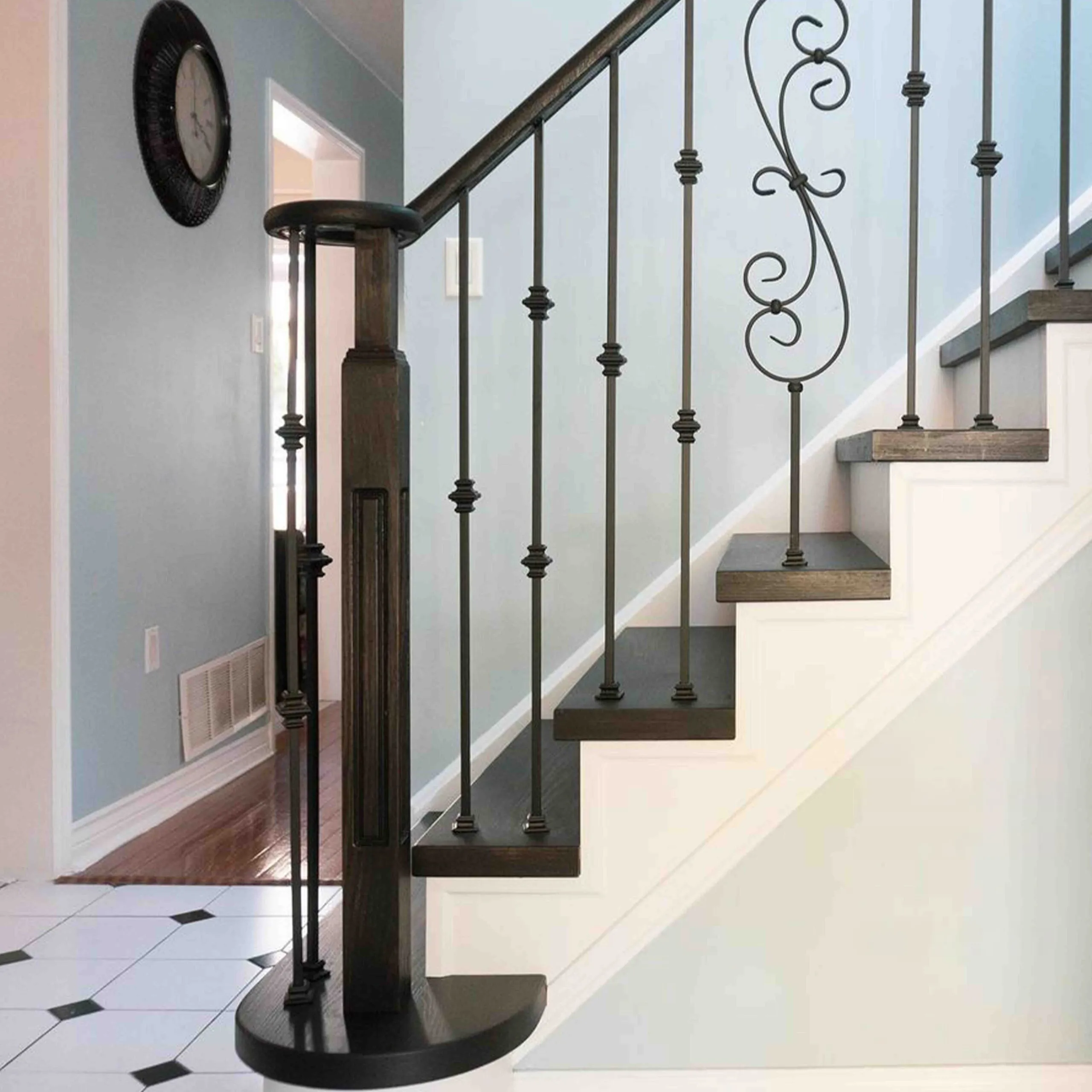 V-61-STB 1/2*44 Satin Black Iron Balusters(1/2 Tube)
