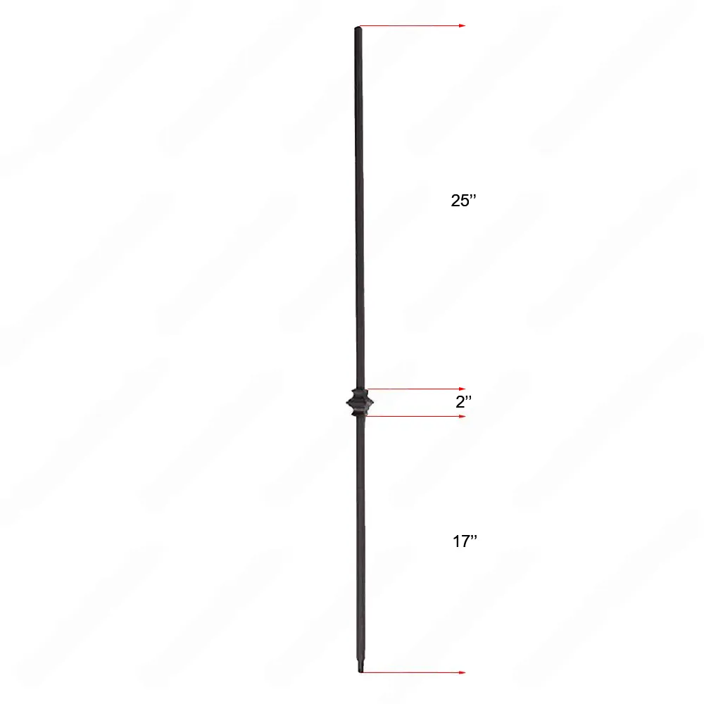 V-60-STB 1/2*44 Satin Black Iron Balusters(1/2 Tube)