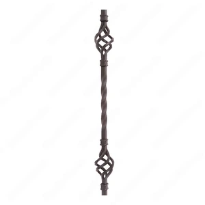 Image 3 of V-05-STB 1/2*44 Satin Black Iron Balusters(1/2 Tube) sold at Floors & Baths Pro's