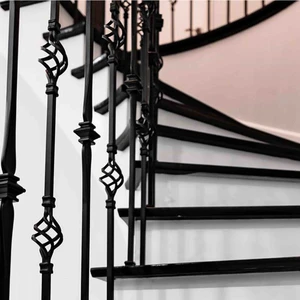 Image 6 of V-05-STB 1/2*44 Satin Black Iron Balusters(1/2 Tube) sold at Floors & Baths Pro's