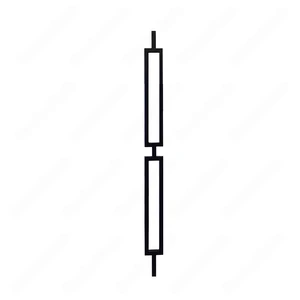 V-6.45-STB 1/2*44 Satin Black Iron Balusters(1/2 Tube) | Floors & Baths Pro's