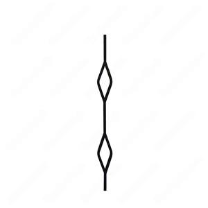  V-1092-STB 1/2*44 Satin Black Iron Balusters(1/2 Tube) 