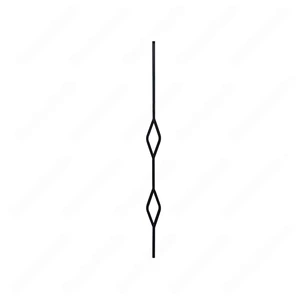 Image 2 of V-1092-STB 1/2*44 Satin Black Iron Balusters(1/2 Tube) sold at Floors & Baths Pro's
