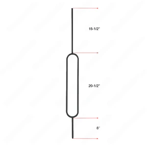 Image 4 of V-6.2-STB 1/2*44 Satin Black Iron Balusters(1/2 Tube) sold at Floors & Baths Pro's