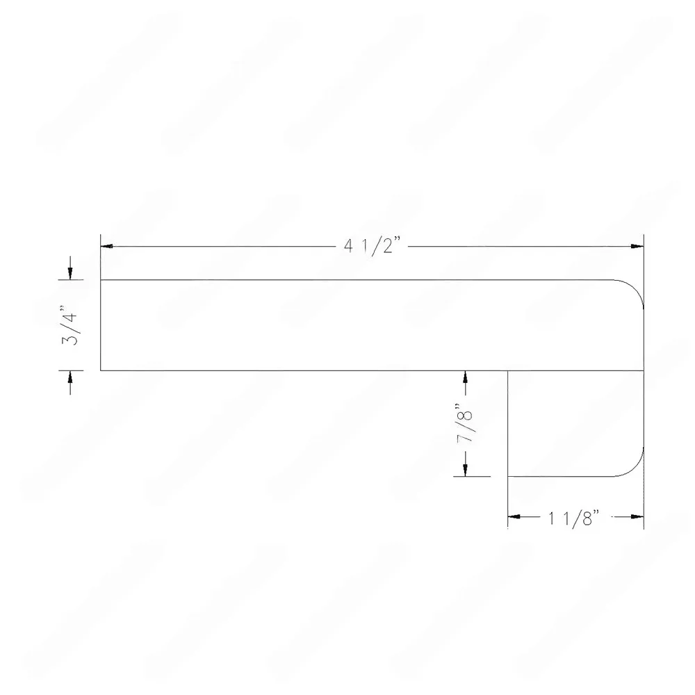 4 1/2" * 3/4" Unfinished Round Edge Red Oak Nosing