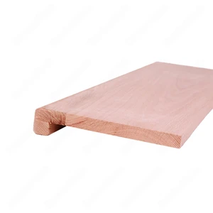 Image 1 of 36" 42", 48" Open Left Square Edge Red Oak Stair Tread sold at Floors & Baths Pro's
