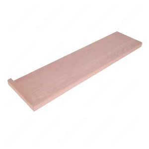 36" 42", 48" Open Left Square Edge Red Oak Stair Tread 