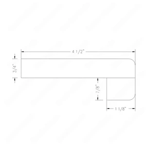  4 1/2" * 3/4" Unfinished Square Edge Maple Nosing 