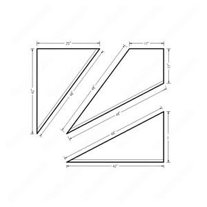 treads and risers Unfinished Set Of Triangle & Rhombus Square Edged Left Turn Red Oak Stair Treads | Floors & Baths Pro's