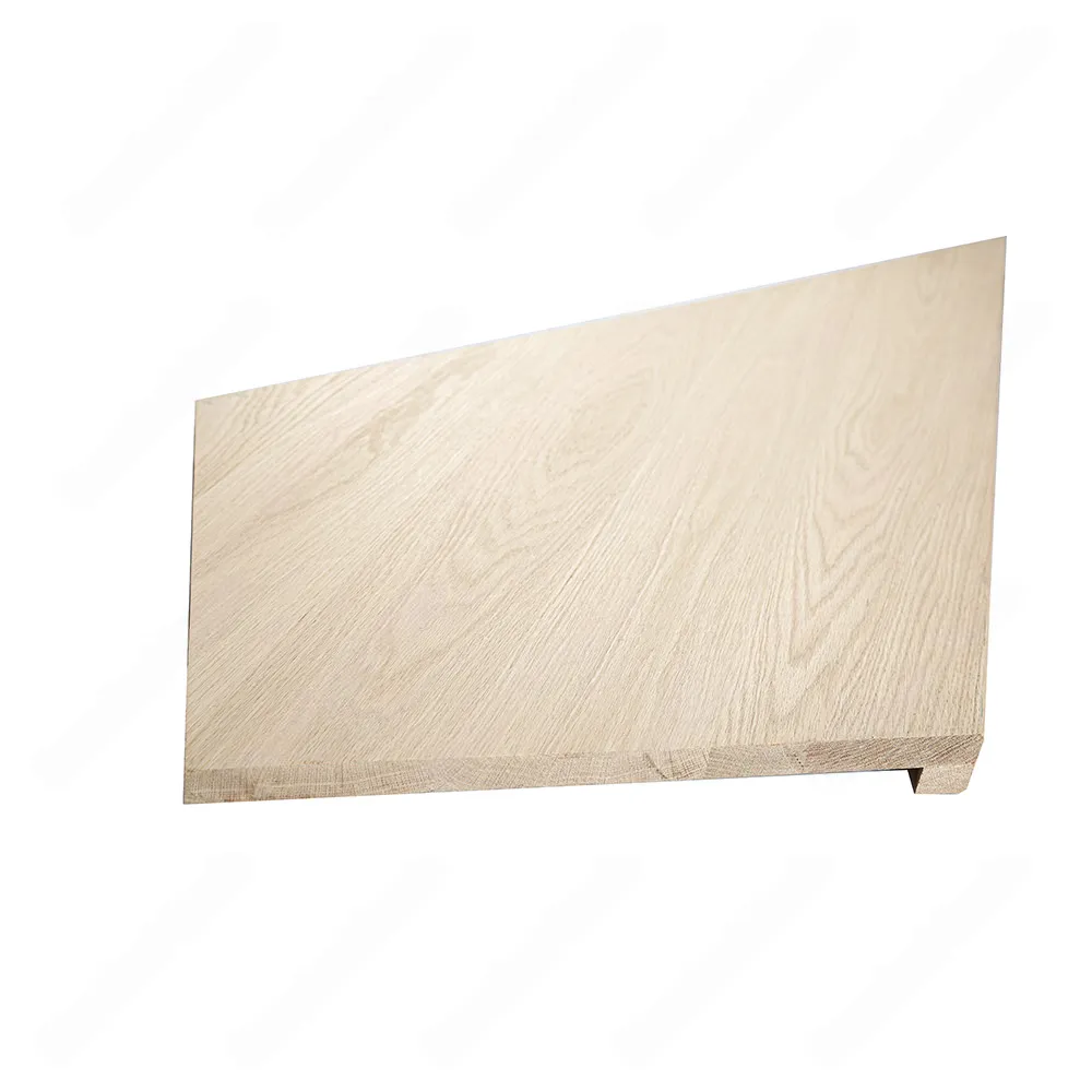 Unfinished Set of Triangle & Rhombus Square Edge Right Turn Red Oak Stair Treads