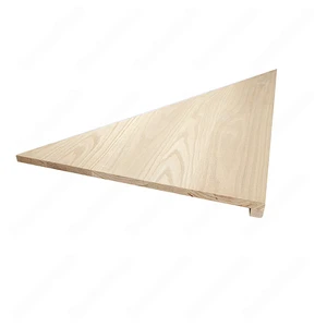 Image 3 of Unfinished Set of Triangle & Rhombus Square Edge Right Turn Red Oak Stair Treads sold at Floors & Baths Pro's