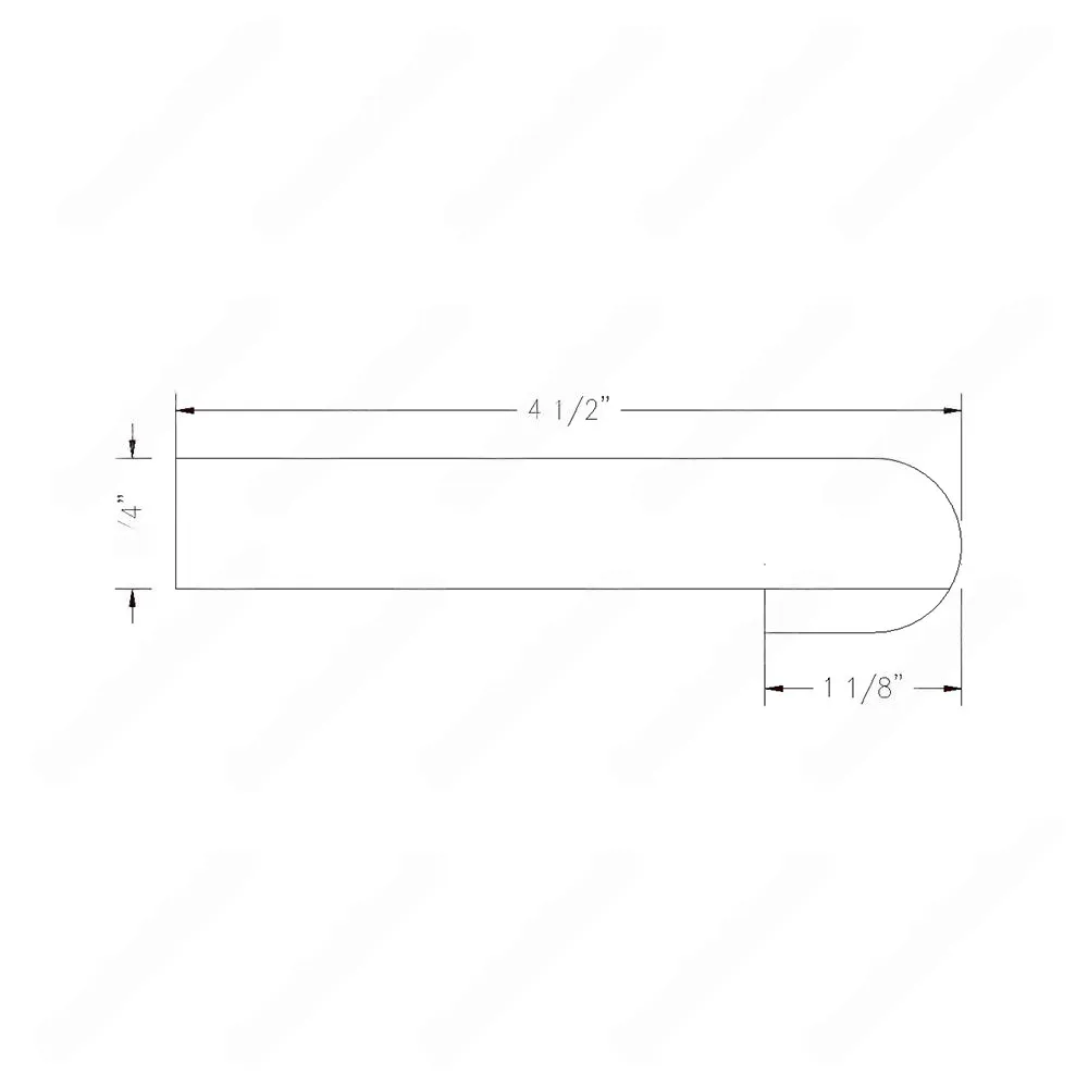 4 1/2" * 3/4" Unfinished Round Edge Maple Nosing