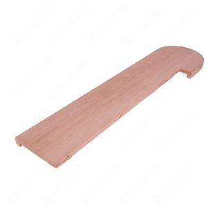  Unfinished Square Edge Open Left Red Oak Bullnose Step 