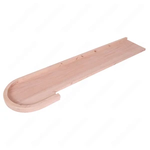 Image 2 of Unfinished Square Edge Open Left Red Oak Bullnose Step sold at Floors & Baths Pro's