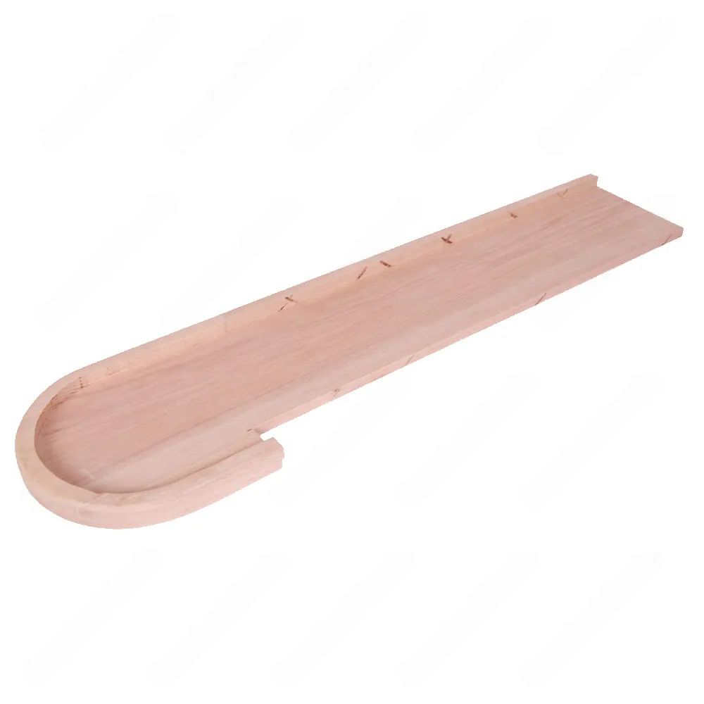 Unfinished Square Edge Open Left Red Oak Bullnose Step