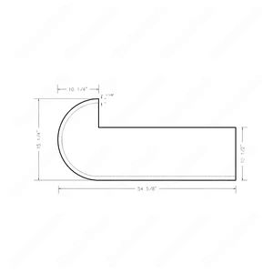 Image 3 of Unfinished Square Edge Open Left Red Oak Bullnose Step sold at Floors & Baths Pro's