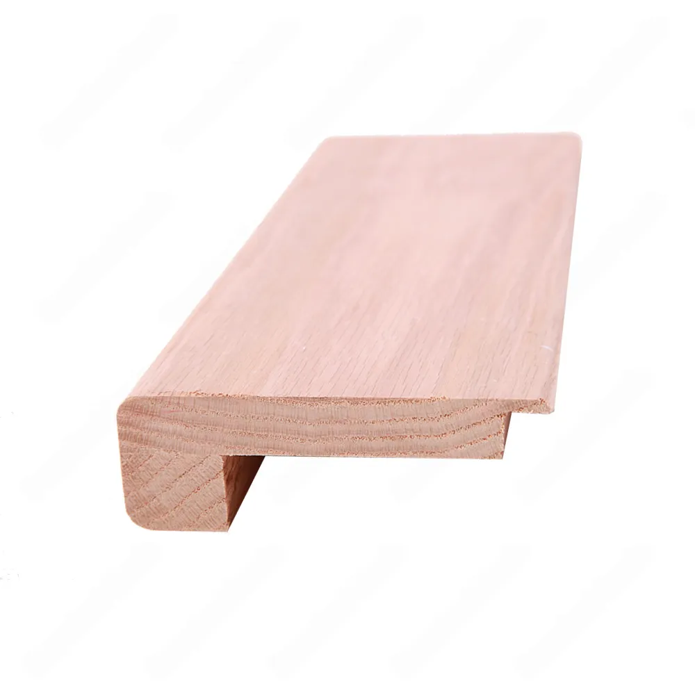 4 1/2" * 1/2" Unfinished Square Edge Red Oak Overlap Nosing