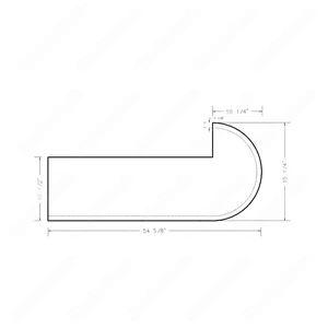Image 3 of Unfinished Pie Shaped Square Edge Open Right Red Oak Stair Tread sold at Floors & Baths Pro's