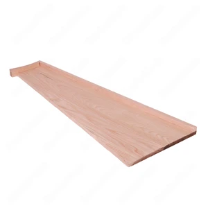 Image 4 of Unfinished Pie Shaped Square Edge Open Right Red Oak Stair Tread sold at Floors & Baths Pro's