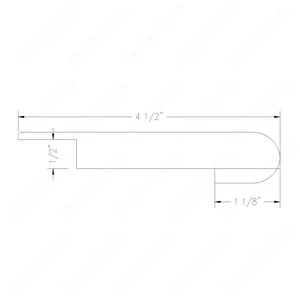  4 1/2" * 1/2" Unfinished Round Edge Maple Overlap Nosing 