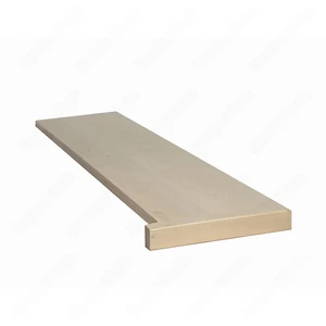 36", 42", 48" Open Left Unfinished Square Edge Maple Stair Treads 