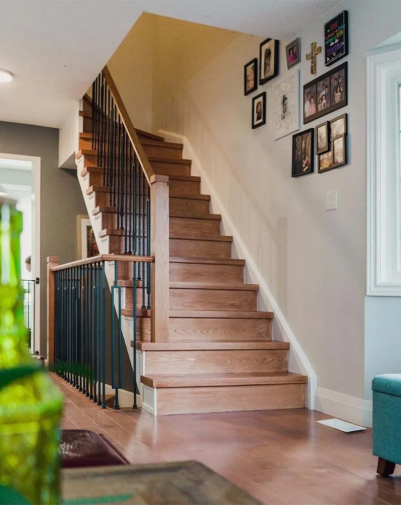 36", 42", 48" Open Left Unfinished Square Edge Maple Stair Treads