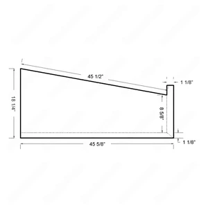 Image 7 of ST201 Standard Buno Square Edge With the Return Open Right Maple sold at Floors & Baths Pro's