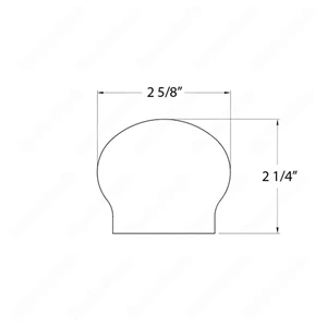  H101 HB 2 5/8*2 1/4 Unfinished Red Oak Flat Handrail 