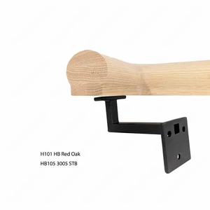 Image 4 of H101 HB 2 5/8*2 1/4 Unfinished Red Oak Flat Handrail sold at Floors & Baths Pro's