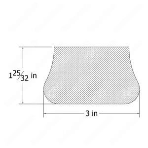  H101 HR 3*1 25/32 Unfinished Red Oak Flat Handrail 