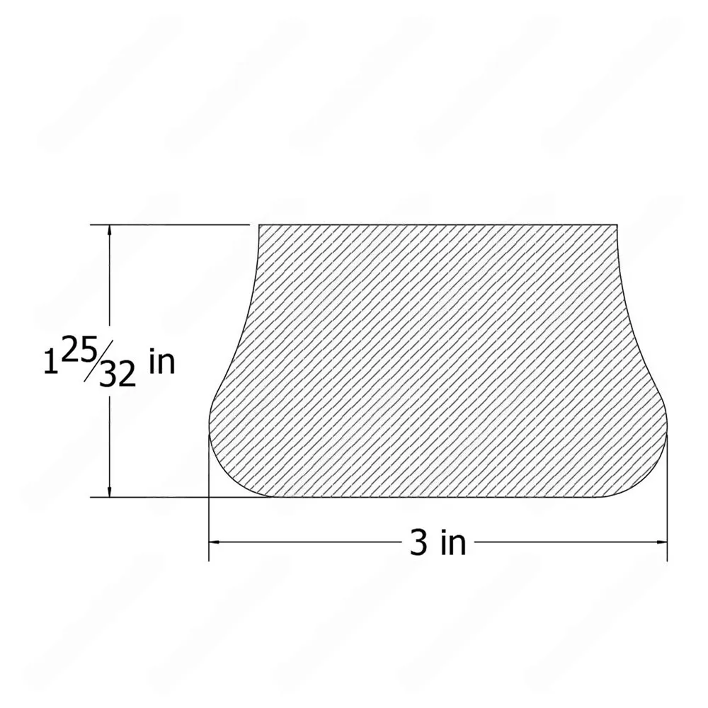 H101 HR 3*1 25/32 Unfinished Red Oak Flat Handrail