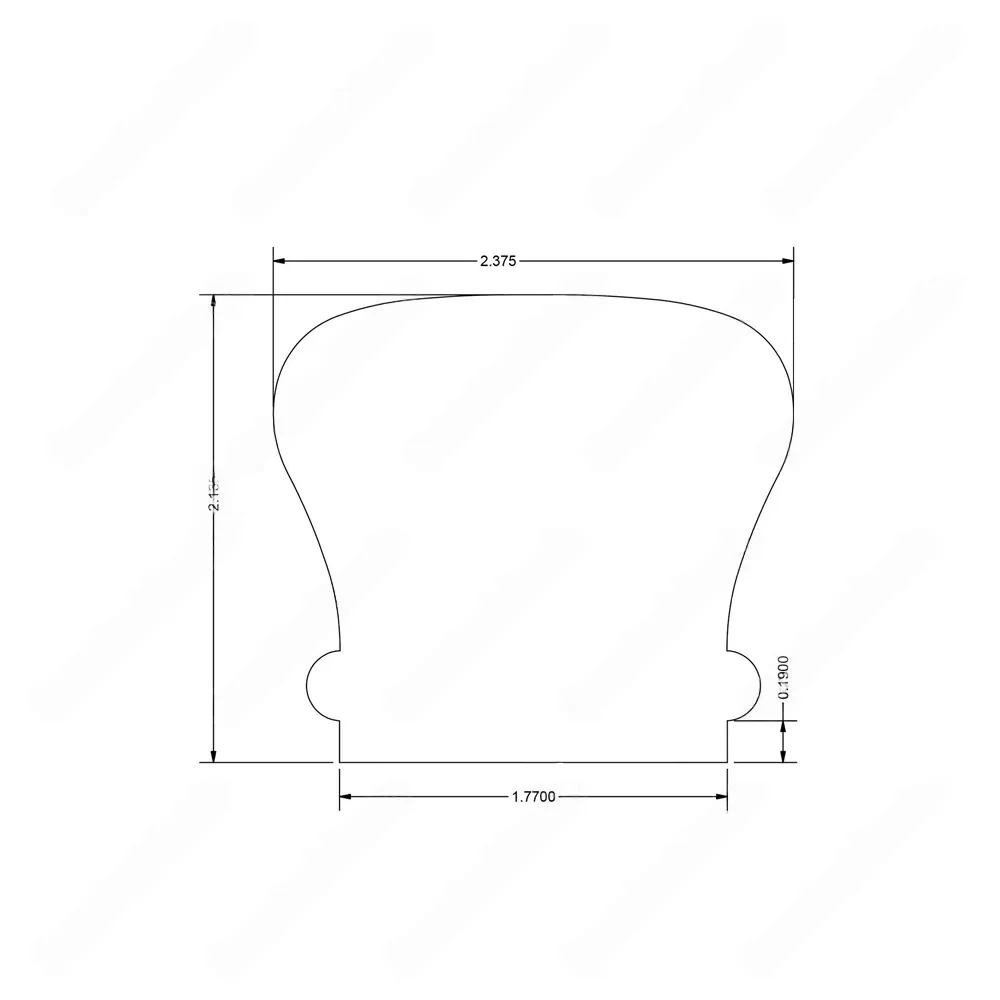 H201 HK 2 3/8*2 1/8 Flat Handrail Maple