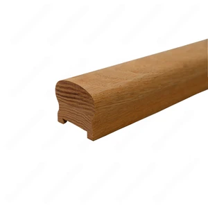Image 3 of H101 HD 2 3/4*2 5/16 1 3/4 Grooved Handrail Red Oak sold at Floors & Baths Pro's